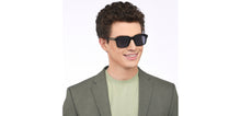 Load image into Gallery viewer, Black Square Full Rim Unisex Sunglasses by John Jacobs-208140