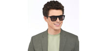 Load image into Gallery viewer, Black Square Full Rim Unisex Sunglasses by John Jacobs-208146