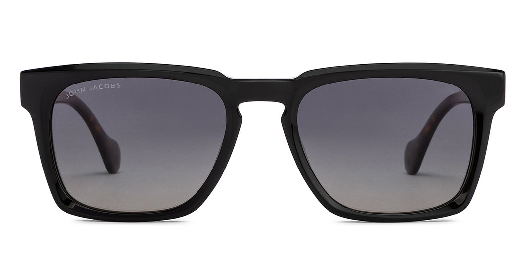 Black Square Full Rim Unisex Sunglasses by John Jacobs-208134