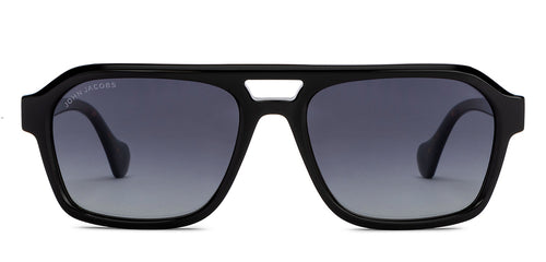 Black Square Full Rim Unisex Sunglasses by John Jacobs-208143