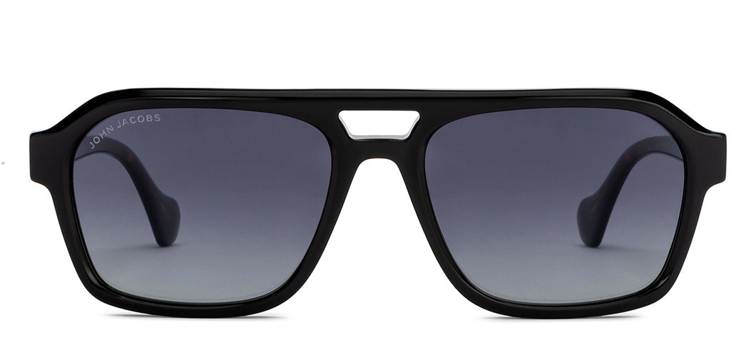 Black Square Full Rim Unisex Sunglasses by John Jacobs-208143