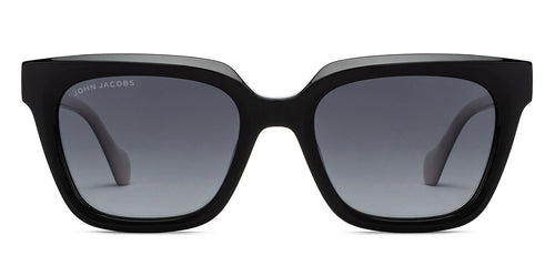 Black Square Full Rim Unisex Sunglasses by John Jacobs-208159