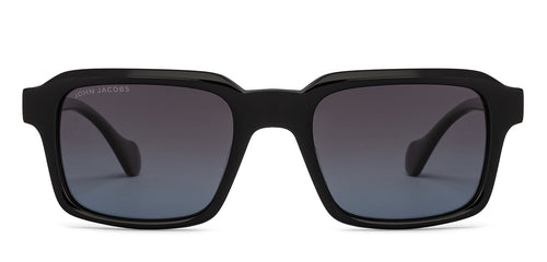 Black Square Full Rim Unisex Sunglasses by John Jacobs-208140