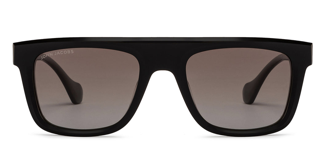 Black Square Full Rim Unisex Sunglasses by John Jacobs-208146