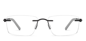 Black Rectangle Rimless Unisex Eyeglasses by Lenskart Air-200739