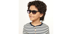 Grey Wayfarer Full Rim Kid Sunglasses by Hooper-200317