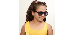 Grey Wayfarer Full Rim Kid Sunglasses by Hooper-200317