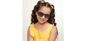 Grey Wayfarer Full Rim Kid Sunglasses by Hooper-200317