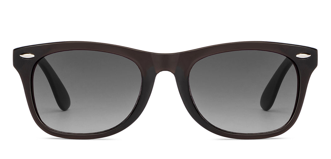 Grey Wayfarer Full Rim Kid Sunglasses by Hooper-200317