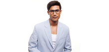 Load image into Gallery viewer, Black Aviator Full Rim Unisex Eyeglasses by Lenskart Air-209753