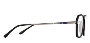 Black Rectangle Full Rim Unisex Eyeglasses by Lenskart Air-151706
