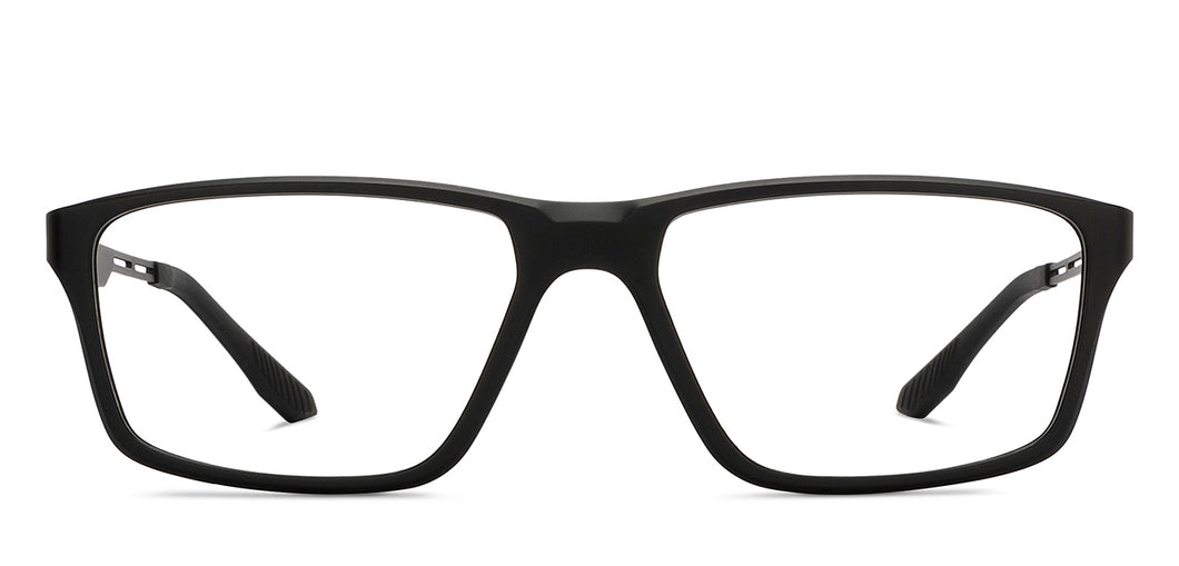 Black Rectangle Full Rim Unisex Eyeglasses by Lenskart STUDIO-213171