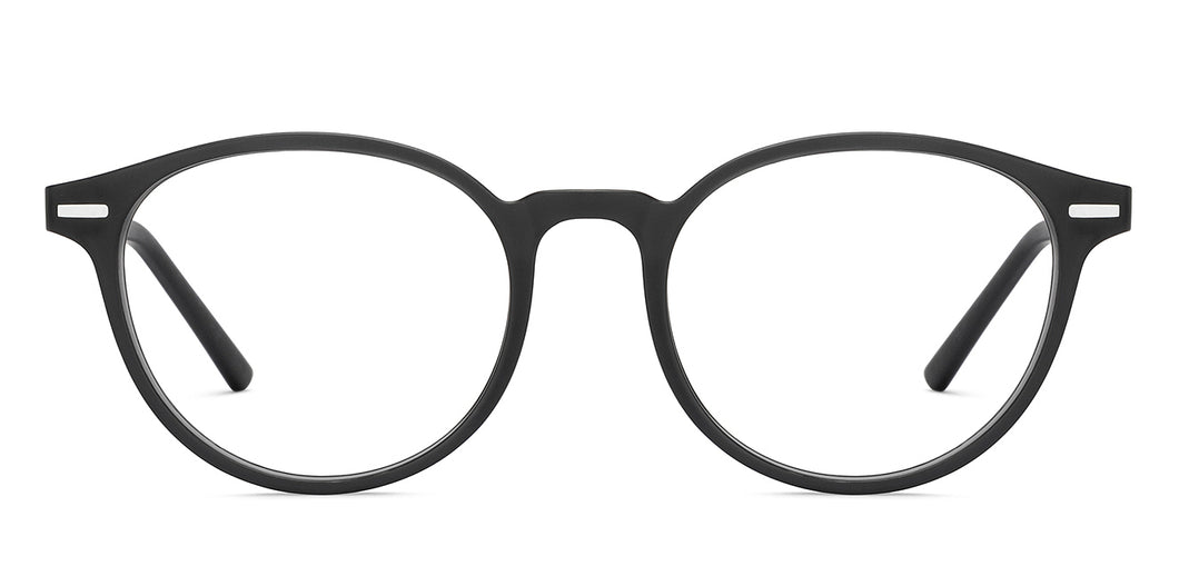 Black Round Full Rim Unisex Eyeglasses by Lenskart Air-210789