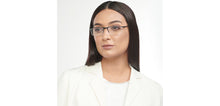 Load image into Gallery viewer, Black Rectangle Half Rim Unisex Eyeglasses by Lenskart READERS-150643