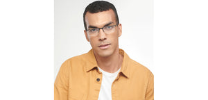 Black Rectangle Half Rim Unisex Eyeglasses by Lenskart READERS-150643