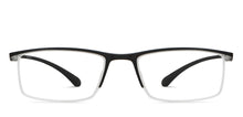 Load image into Gallery viewer, Black Rectangle Half Rim Unisex Eyeglasses by Lenskart READERS-150643