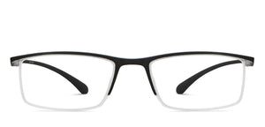 Black Rectangle Half Rim Unisex Eyeglasses by Lenskart READERS-150643