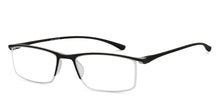 Load image into Gallery viewer, Black Rectangle Half Rim Unisex Eyeglasses by Lenskart READERS-150643