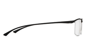 Black Rectangle Half Rim Unisex Eyeglasses by Lenskart READERS-150643