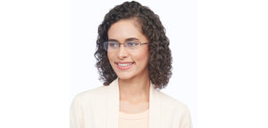 Black Rectangle Half Rim Unisex Eyeglasses by Vincent Chase-207970