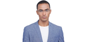 Black Rectangle Half Rim Unisex Eyeglasses by Vincent Chase-207970