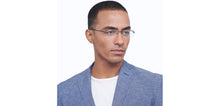 Load image into Gallery viewer, Black Rectangle Half Rim Unisex Eyeglasses by Vincent Chase-207970