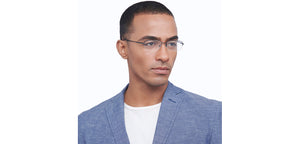 Black Rectangle Half Rim Unisex Eyeglasses by Vincent Chase-207970