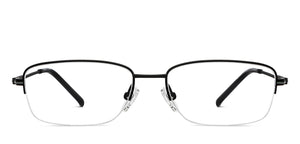Black Rectangle Half Rim Unisex Eyeglasses by Vincent Chase-207970
