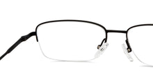 Load image into Gallery viewer, Black Rectangle Half Rim Unisex Eyeglasses by Vincent Chase-207970