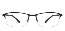 Load image into Gallery viewer, Black Rectangle Half Rim Unisex Eyeglasses by Vincent Chase-207975