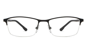 Black Rectangle Half Rim Unisex Eyeglasses by Vincent Chase-207975