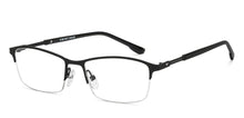 Load image into Gallery viewer, Black Rectangle Half Rim Unisex Eyeglasses by Vincent Chase-207975