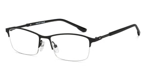 Black Rectangle Half Rim Unisex Eyeglasses by Vincent Chase-207975