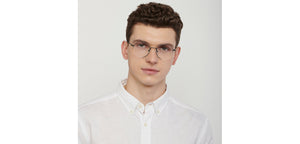 Black Round Half Rim Unisex Eyeglasses by Vincent Chase-201851