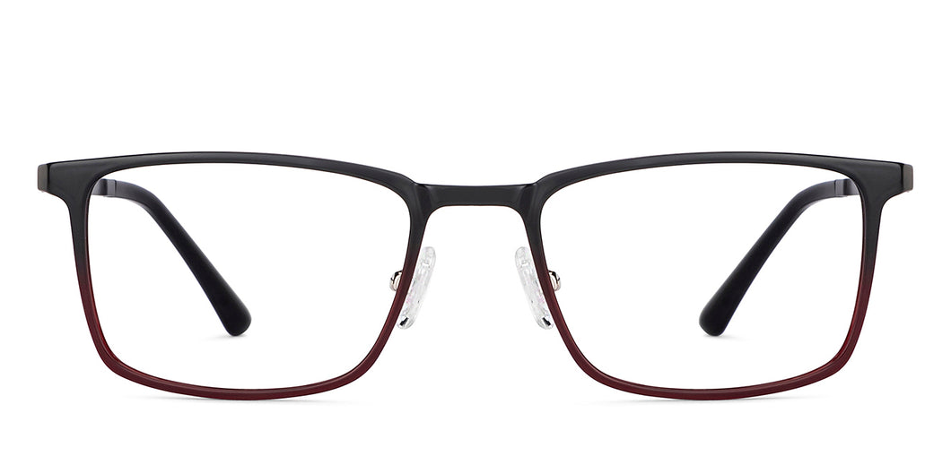 Black Rectangle Full Rim Unisex Eyeglasses by Lenskart Air-151735