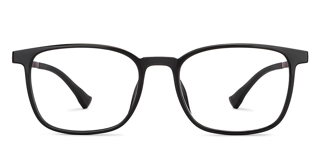 Black Rectangle Full Rim Unisex Eyeglasses by Lenskart Air-151939