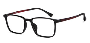 Black Rectangle Full Rim Unisex Eyeglasses by Lenskart Air-151944