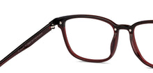 Load image into Gallery viewer, Maroon Rectangle Full Rim Unisex Eyeglasses by Vincent Chase-150825