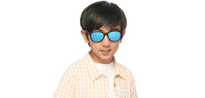 Black Wayfarer Full Rim Kids Sunglasses by Hooper-213654
