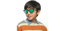 Load image into Gallery viewer, Black Round Full Rim Kids Sunglasses by Hooper-213652
