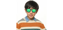 Load image into Gallery viewer, Black Round Full Rim Kids Sunglasses by Hooper-213652