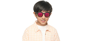 Black Round Full Rim Kids Sunglasses by Hooper-213657