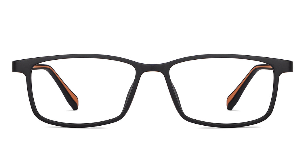 Black Rectangle Full Rim Unisex Eyeglasses by Lenskart Air-150590