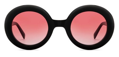 Black Round Full Rim Unisex Sunglasses by John Jacobs-201689