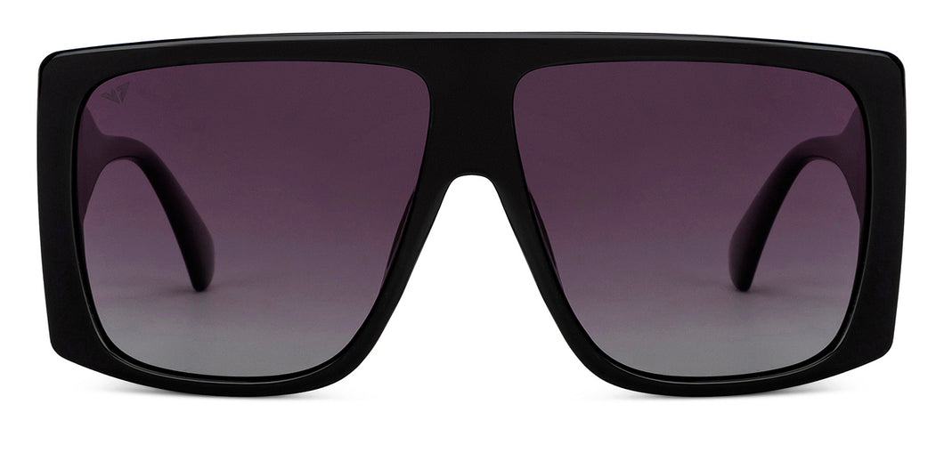 Black Wayfarer Full Rim Unisex Sunglasses by Vincent Chase Polarized-151543