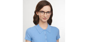 Gold Black Round Full Rim Unisex Eyeglasses by John Jacobs-150859