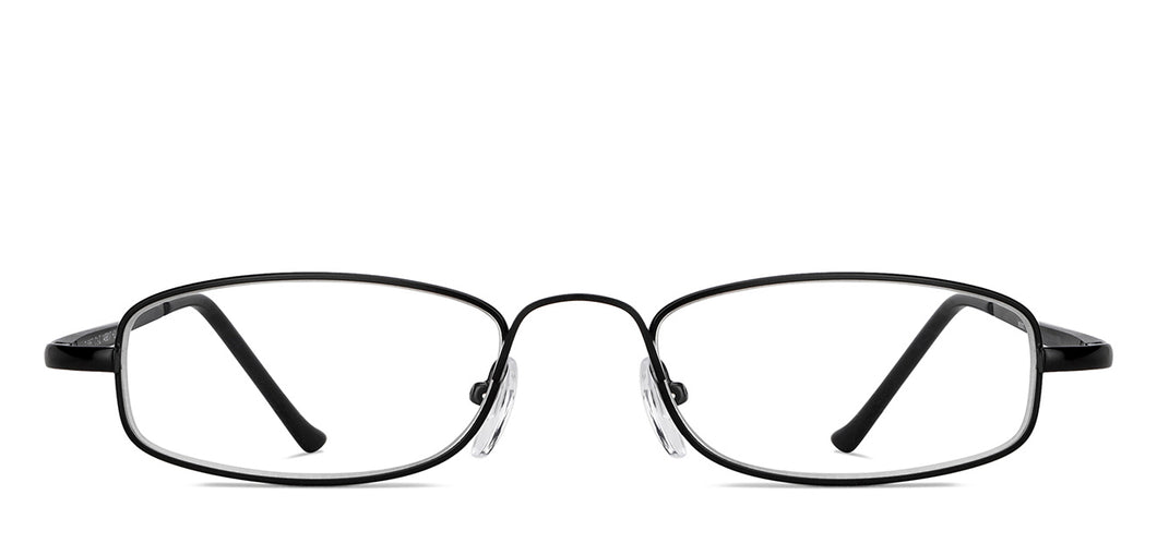 Black Rectangle Full Rim Unisex Eyeglasses by Lenskart READERS-149817