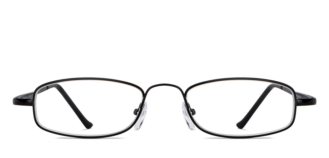 Black Rectangle Full Rim Unisex Eyeglasses by Lenskart READERS-149818