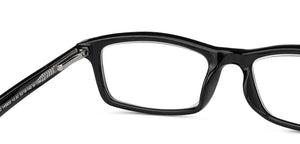 Black Rectangle Full Rim Unisex Eyeglasses by Lenskart READERS-149830