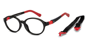 Black Round Full Rim Kids Eyeglasses by Hooper-200691